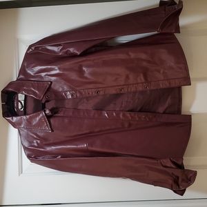 Leather look shirt great condition